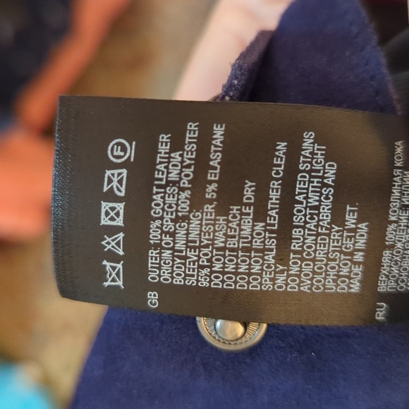 Reiss Santiago Suede Biker Jacket 100% goat leather women's size 6 - Picture 7 of 8